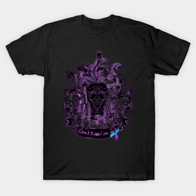 Medusa the Protector (Domestic Violence/Sexual Violence awareness) T-Shirt by FitzGingerArt